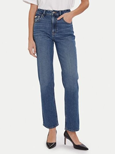 STANTON LACİVERT KADIN STRAIGHT JEAN PANTOLON