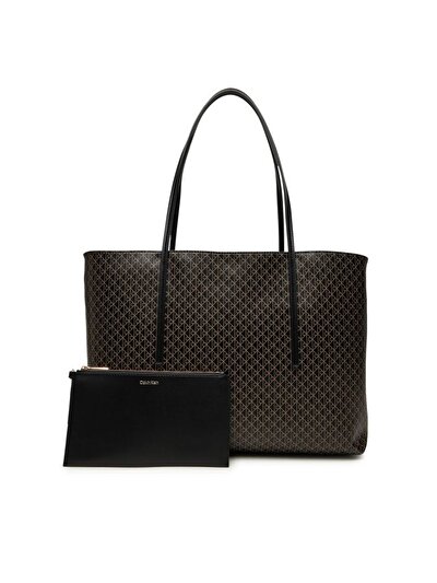 EMBLEM AOP TOTE W/ POUCH