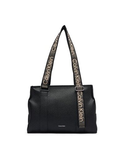 WEBBING ADJ STRAP SİYAH KADIN TOTE ÇANTA
