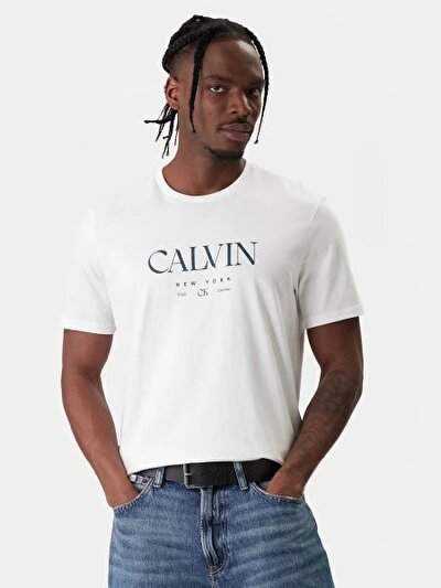 BEYAZ LOGOLU ERKEK T-SHIRT