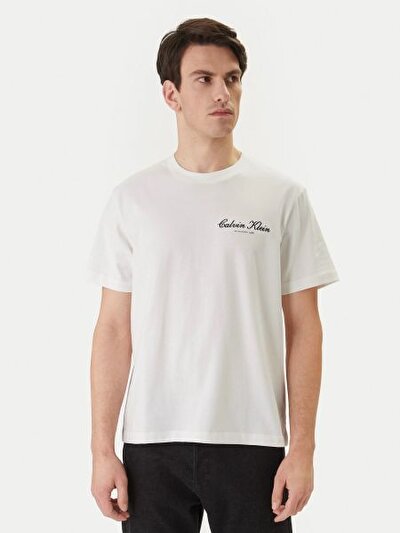 BEYAZ LOGOLU ERKEK T-SHIRT