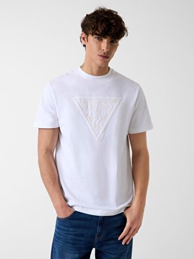 BEYAZ BASKILI ERKEK T-SHIRT