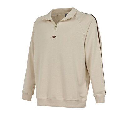 BEJ LOGOLU ERKEK SWEATSHIRT