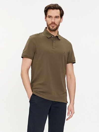 KAHVE LOGOLU ERKEK POLO T-SHIRT