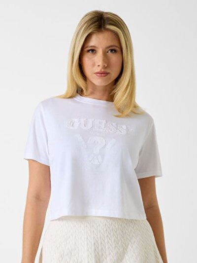 BEYAZ BASKILI KADIN T-SHIRT