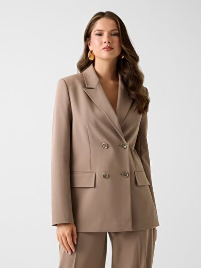 KAHVERENGİ KADIN BLAZER CEKET