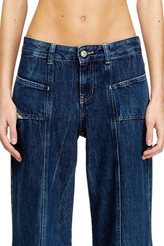 DIESEL Lacivert KADIN D-AKII KOYU MAVİ FLARE JEAN PANTOLON