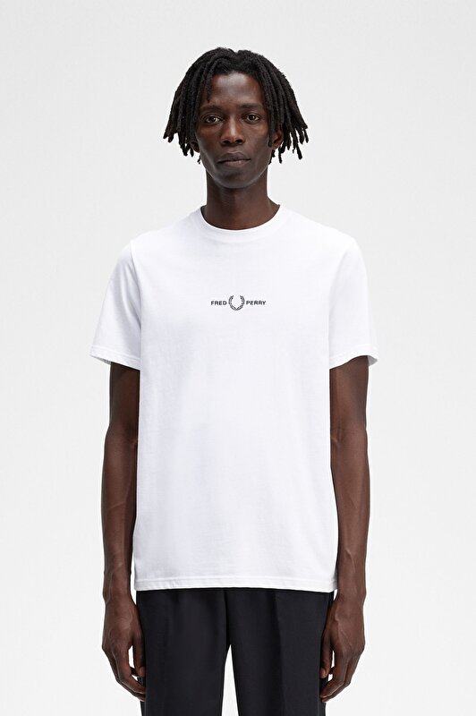 FRED PERRY Beyaz ERKEK BEYAZ LOGOLU T-SHIRT 5034606481975 | JeansLab