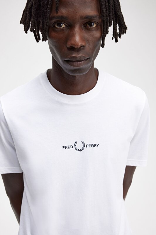 FRED PERRY Beyaz ERKEK BEYAZ LOGOLU T-SHIRT 5034606481975 | JeansLab