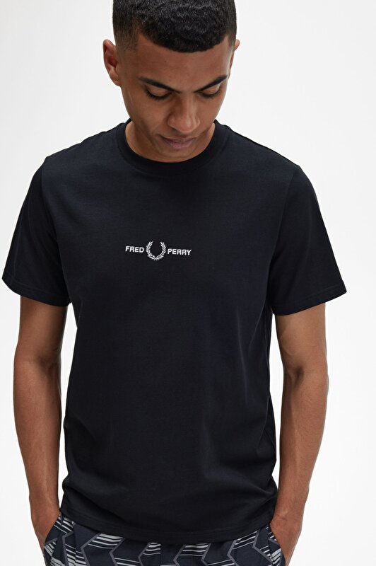 FRED PERRY Siyah ERKEK SİYAH LOGOLU T-SHIRT 5034606482095 | JeansLab
