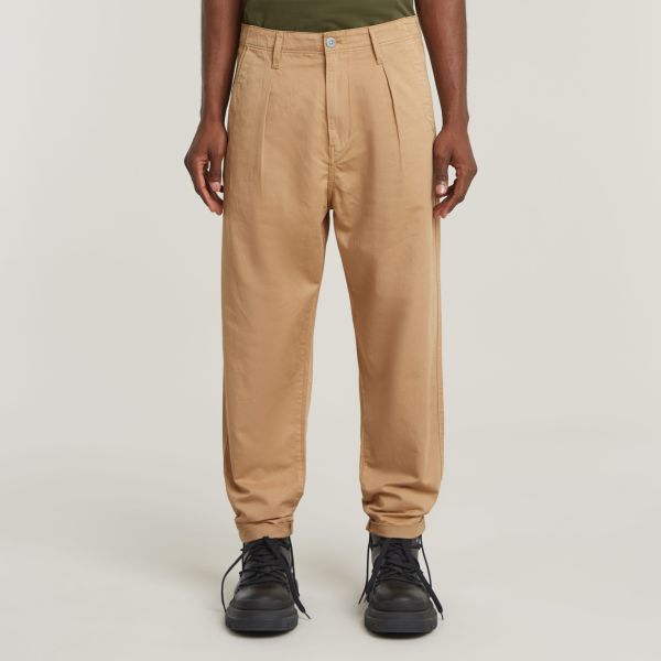 G-STAR RAW Kahverengi ERKEK Pleated Chino Relaxed Tapered
